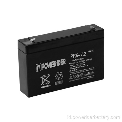 6V 7.2Ah baterai asam timbal UPS
